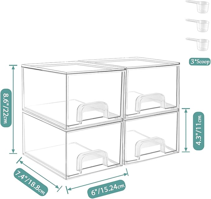 Laundry Pods Container and Dryer Sheet Holder Set, Dishwasher Pods Holder Set, Detergent Pods Storage Box, Scent Booster And Laundry Powder Dispenser Orangizer For Laundry Room, 4 PACK