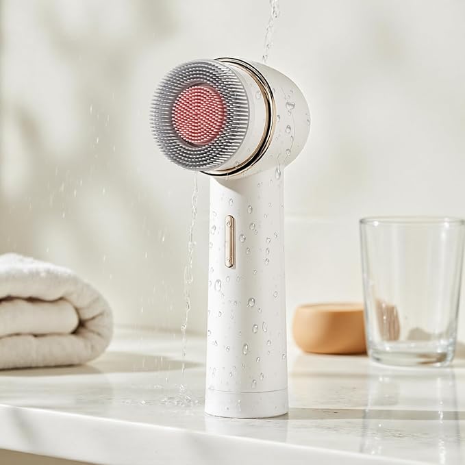 Bidirectional Rotation Facial Cleansing Brush for Women,Rechargeable Waterproof Face Exfoliator Brush for Deep Cleansing,Women Mom Her Valentine's Day Gifts