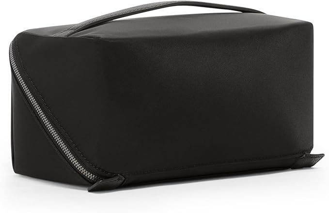 TUMI - Voyageur Dallas Cosmetic Bag - Lay-Flat Travel Makeup Organizer - Packable Travel Kit - Black with Gunmetal Hardware