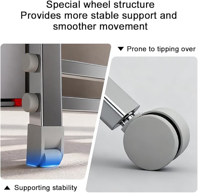 MIKEE Clothes Drying Rack,Stainless Steel Foldable Laundry Drying Rack with Height Adjustable Wings,Clothes Rack with Shoe Rack,Windproof Hanging Holes and Wheels，132 lb,Indoor Outdoor Use