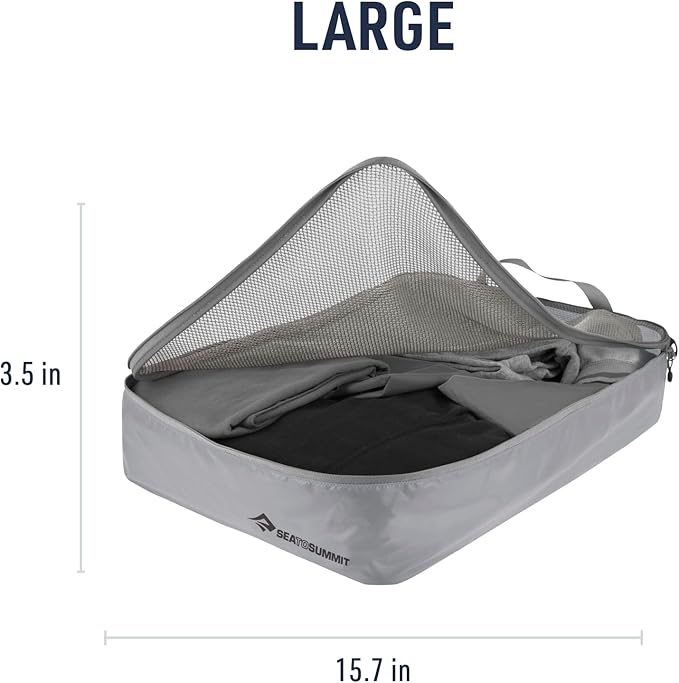 Sea to Summit Travelling Light Garment Mesh Bag Packing Organizer, Large, HighRise Grey