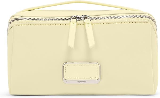 TUMI - Voyageur Dallas Cosmetic Bag - Lay-Flat Travel Makeup Organizer - Packable Travel Kit - Washed Yellow