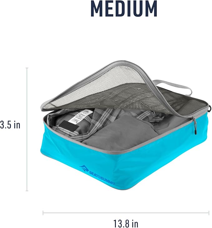 Sea to Summit Travelling Light Garment Mesh Bag Packing Organizer, Medium, Atoll Blue