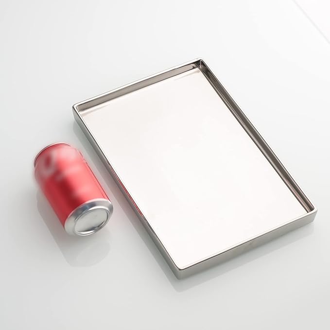 Silver Ceramic Jewelry Mirror Tray Vanity Holder Rectangular Mini Small Medium Large