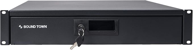 Sound Town 19-inch 2U Locking Rack Drawer, with Protection Foam (STRD-2D)
