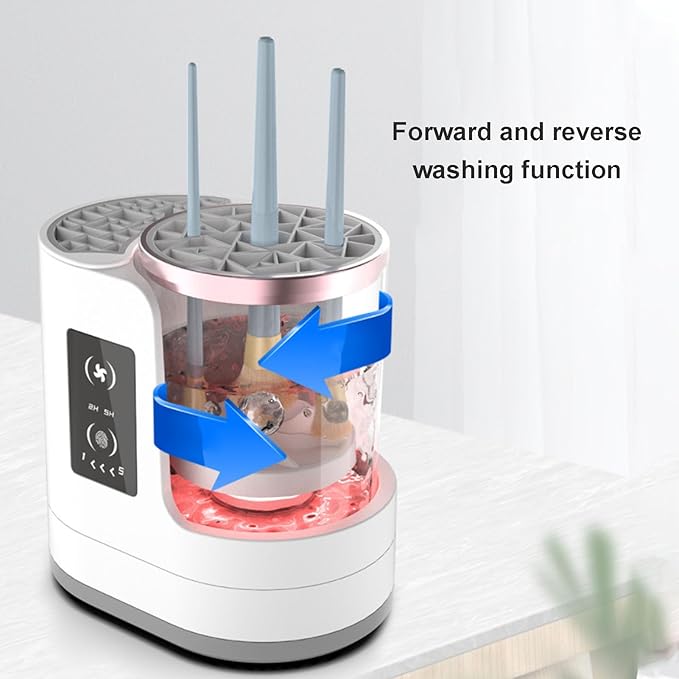 Electric Makeup Brush Cleaner Machine with Dryer and Holder, Automatic Makeup Brush Cleaning Machine, 3 IN 1 USB Cosmetic Beauty Makeup Brushes Tool Washer for All Size Makeup Brushes