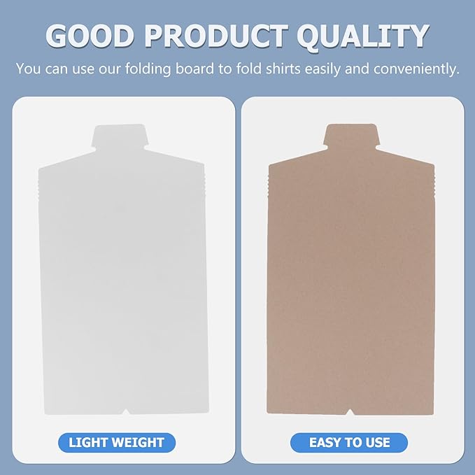 Ciieeo Shirt Folding Board Clothes Folder Laundry Folding Board for T-Shirts Collared Shirts and More 14.21 X 8.14 Inches Neat Closet and Drawer Organizer