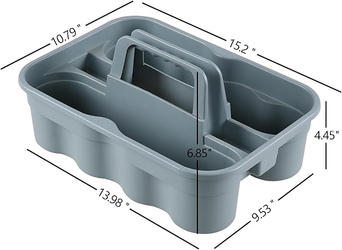 Ramddy 4 Packs Multipurpose Cleaning Supplies Storage Caddy with Handle, Commercial Househole Organizer Baskets Caddies