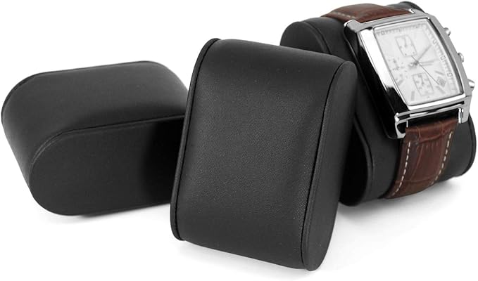 12 Slot Wooden Watch Box - Premium Walnut Men's Watch Display Case with Valet Drawer, Real Glass Window & Luxury Leather Interior