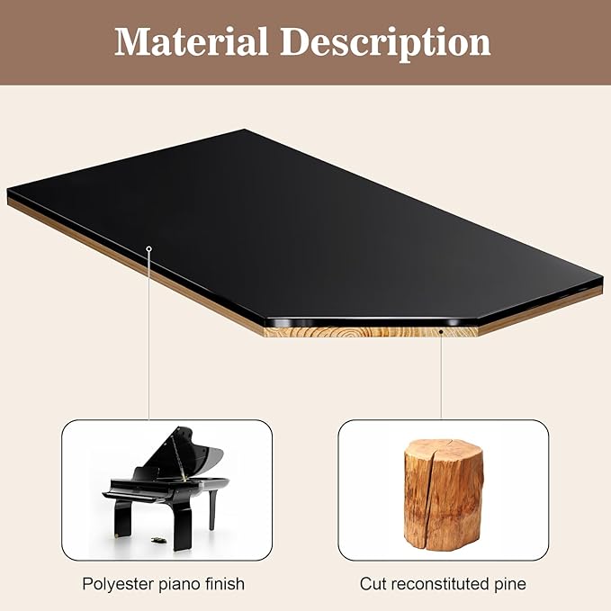 ProCase Lacquered Finish Wooden Men's Jewelry Box, 6 Slots Watch and Sunglasses Box Organizer for Men, 2-Tier Watch Holder Display Cases with Glass Top and Storage Drawer -Blue