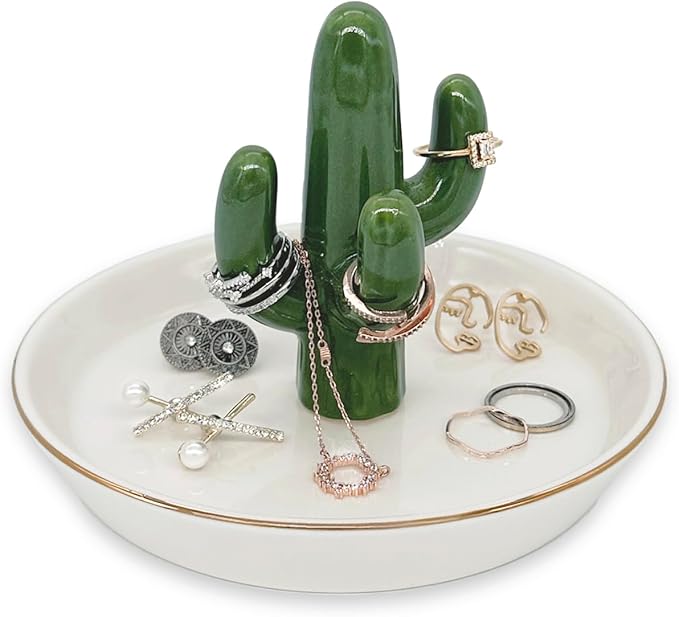 Cactus Decor, Cactus Jewelry Holder, Ring Holder, Jewelry Holder Dish, Thanksgiving, Christmas
