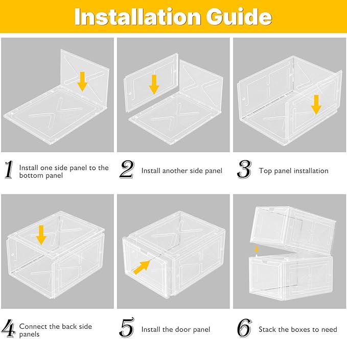 1 Pack Black Drop-Front Sneaker Box with Magnetic Door, Stackable Shoe Organizer for Closet or Room, Fits up to Size 13 – 13.5 x 10.55 x 7.5 In