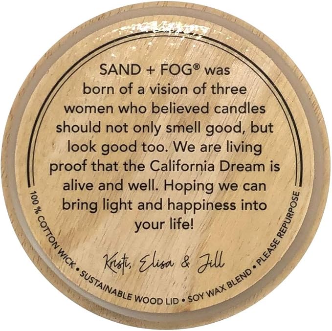 Sand + Fog Scented Candles - Apple Spice - Additional Scents and Sizes - 3 Wicks 100% Cotton Lead-Free - Luxury Air Freshening Jar Candles - Perfect Home Decor - 21 oz