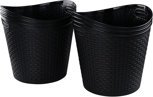 Readsky 40L Tall Flex Laundry Basket, Large Plastic Storage Basket with Handles, 6 Pack