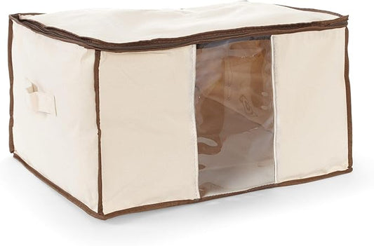 Covermates Keepsakes - Canvas Storage Bag - Premium Canvas - Carrying Handles - Dual Zipper Pulls - Indoor Storage, Natural