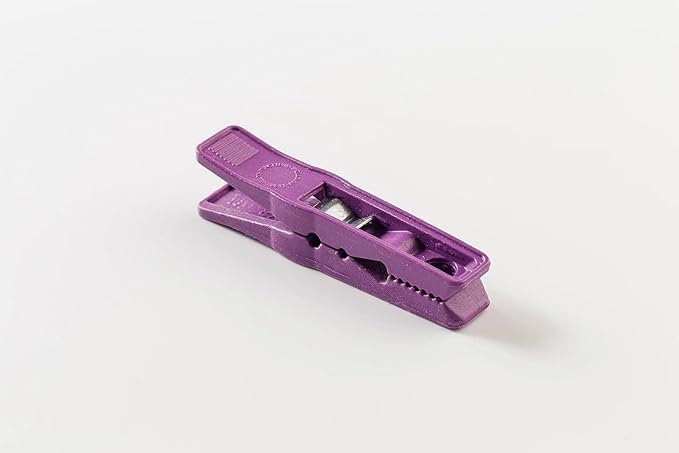 Clothes Pins – Heavy-Duty Plastic Clothes Pins – Clothespins for Hanging Clothes, Drying, Clipping – Laundry Clips for Drying Clothes with Pinch Mechanism - Purple, 40 Packes