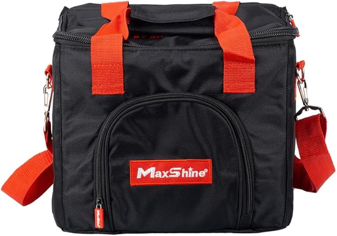 Maxshine Universal Detailing Tool Bag Tote with Belt & Handle | Durable 1680D Oxford Fabric | Compact Storage Organizer for Car Detailing Tools, Brushes, Bottles & Auto Care Accessories