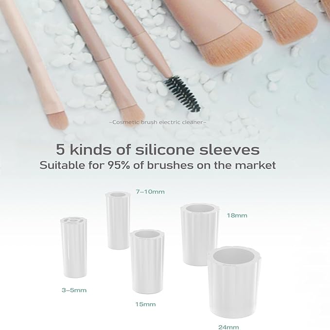 Electric Makeup Brush Cleaning Drying Machine, Portable and Efficient Cleaner with Three-Level Cleaning and Spin Drying Adjustment Functions