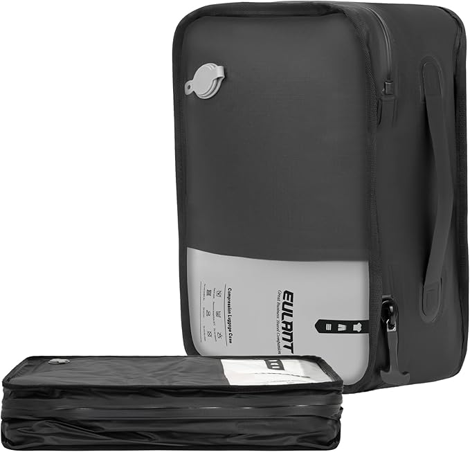 Reusable Compression Small Packing Cubes for Women Underclothes,Professional IP67 Vacuum Bags for Underwear,briefs,Socks etc.Packing Cubes for Suitcases Luggage for Travel Trip(12 inches,No Pump)