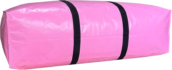 Extra Large Storage Bags, Jumbo Moving Tent Storage Bags, Waterproof Foldable Big Pink XXL Duffle Bag for Travel, 42x23x13.5inch - 4PACK