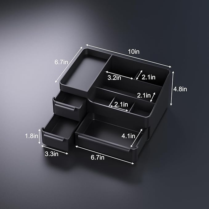 Cologne Organizer For Men: Mens Bathroom Organizer - Bathroom Organizer Countertop With Drawers, For Razor, Shaving Lotion, Skincare, Deodorant, Perfume, Gifts For Men, Valentines Day Gifts