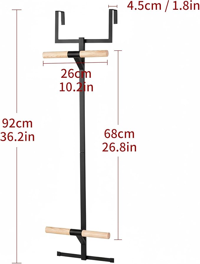 Backpack Hanger for Closet, Metal Storage Rack Backpack Hooks,2 Tiered Over The Door Hanger for Backpack,Heavy Duty Over The Door Hook Storage for Backpack, Coat, Bag, Hat,Black