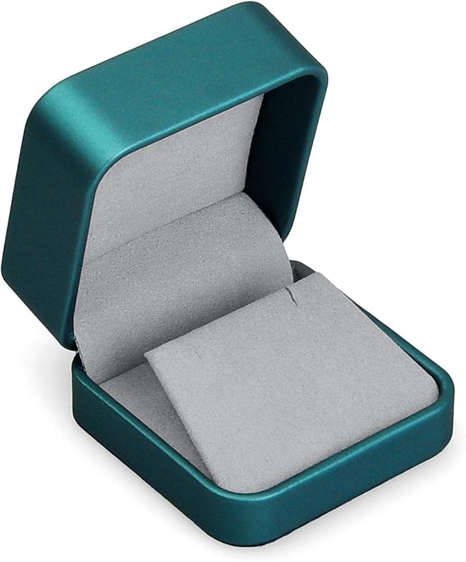Oirlv Green Leather Earring Box Velvet Travel Jewelry Case Small Earring Box Vintage Jewlery Display Portable