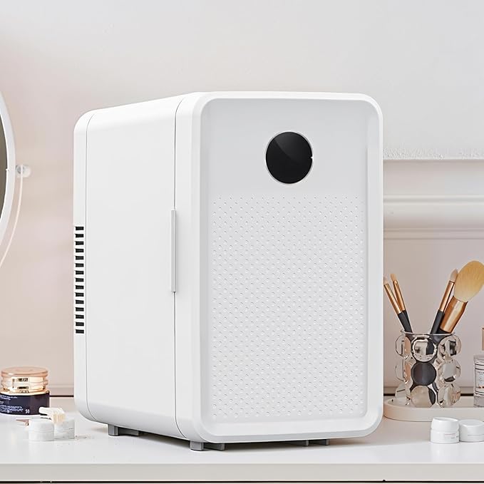 13L/22L Mini Fridge for Bedroom, Personal Small Refrigerator for Skin Care, Cosmetics, 110V/12V Portable Refrigerator Cooler & Warmer for Drinks, Food, Beauty, Makeup, Dorm, Car, Office