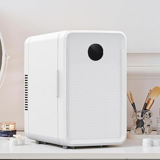 13L/22L Mini Fridge for Bedroom, Personal Small Refrigerator for Skin Care, Cosmetics, 110V/12V Portable Refrigerator Cooler & Warmer for Drinks, Food, Beauty, Makeup, Dorm, Car, Office