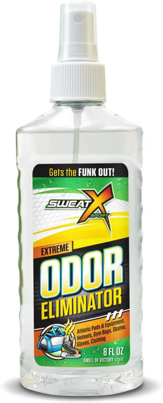 SweatX Extreme Odor Spray - Multipurpose No-Wash Deodorizer - Ideal for Shoes and Gym Clothing - Victory Scent (8 fl oz)