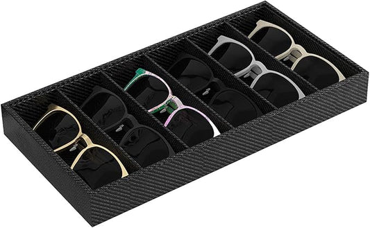 Sunglass Organizer Tray,Eyeglass Storage for Multiple Glasses,Jewelry and Sunglasses Drawer Organizer (Carbon Fiber 1)