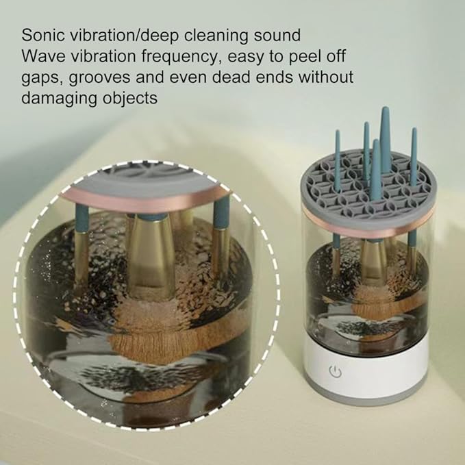 Electric Makeup Brush Cleaner, Makeup Brush Cleaner Machine with Brush Clean Mat, Automatic Cosmetic Brush Cleaner for All Size Beauty Makeup Brushes Set For Her, Women, Girlfriend, Female