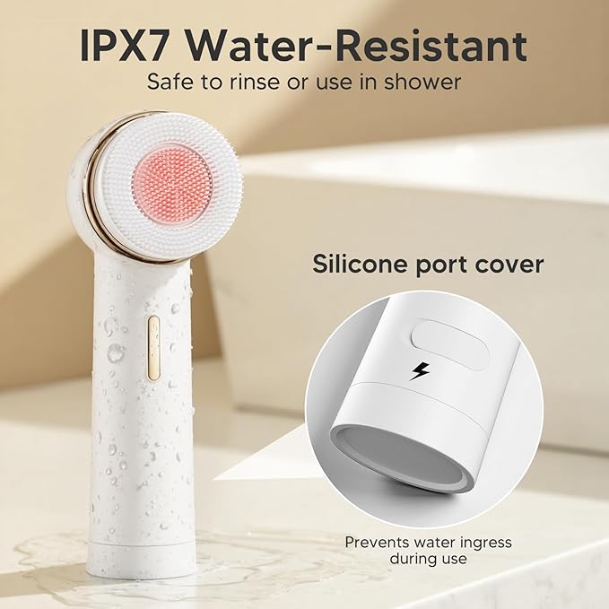 Bidirectional Rotation Facial Cleansing Brush for Women,Rechargeable Waterproof Face Exfoliator Brush for Deep Cleansing,Women Mom Her Valentine's Day Gifts