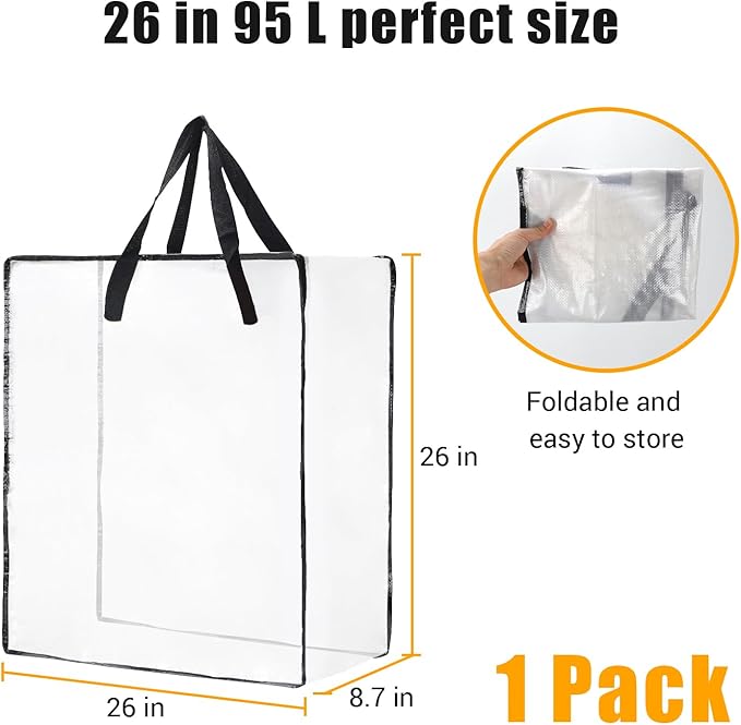 Wreath Storage Bag 1 Pack, 26 Inches 95 L Wreath Storage Container for Home Storage, Storage Bag for Spring Summer Christmas Wreath Decorations or Clothing Blanket Comforters Bed Sheets Pillows