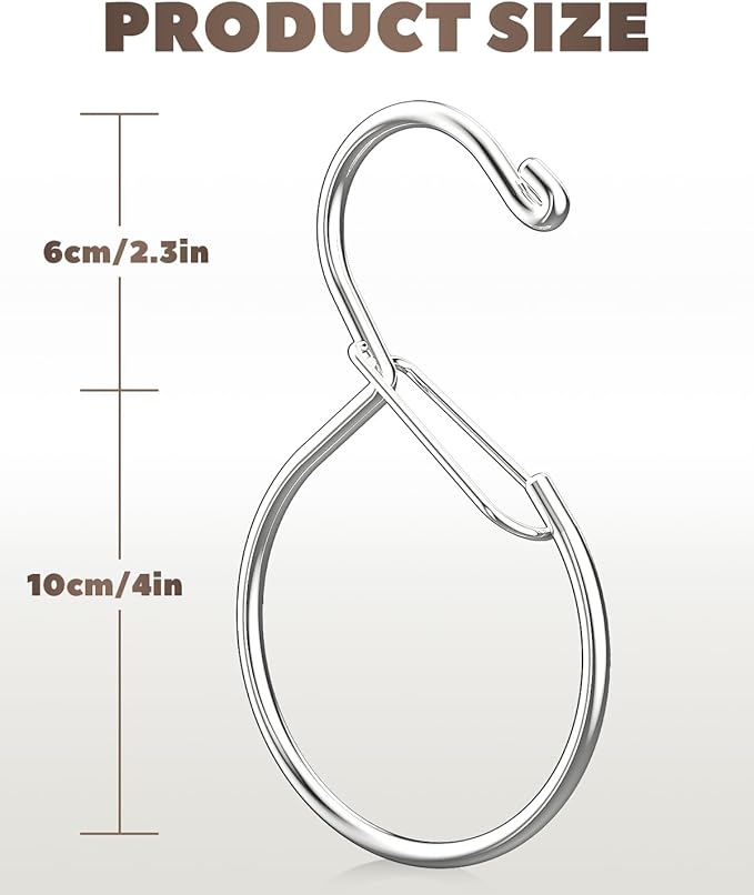 4 Pack Belt Hanger, Tie Hanger & Belt Organizer, Waterproof Belt Hanger for Closet, Ties, Scarves, Bags & Accessories, Keeps Closet Neat & Organized, Silver