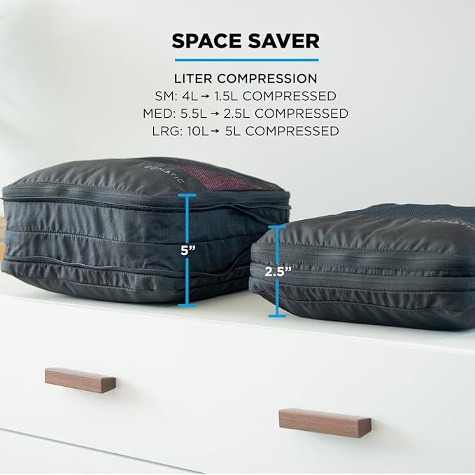 NOMATIC Packing Cubes, Compression Luggage Organizers for Carry-On, Suitcases, Travel Bags, Medium