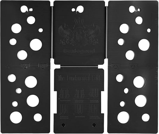 BoxLegend V5 Shirt Folder Board T-Shirt Folding Helper Laundry Liners Sorter for Clothing Durable Plastic, Black