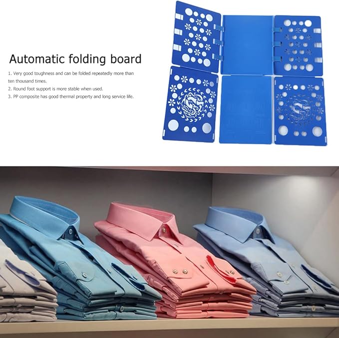 Shirt Folding Board T Shirts Clothes Folder Plastic Laundry Folders Folding Boards Helper Tool for Adults and Children (White)