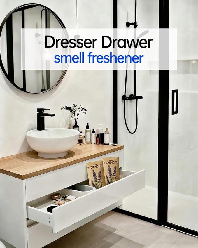 12 Packs Lavender Potpourri Scented Sachets for Closet & Drawer【Deodorizer for Stagnant Air】，Long Lasting Hanging Paper Air Fresheners and Odor Eliminator for Clothes