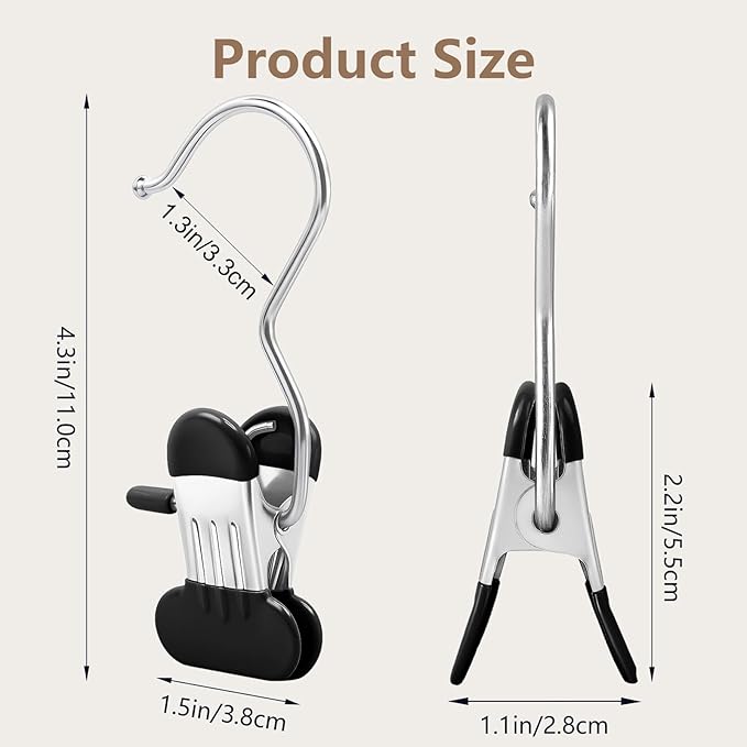 60 Pack Wide Leggings Hangers for Closet, Metal Pants Hangers with Clips, Non-Slip Skirt Boot Jeans Hanger, Stackable Closet Organizer Space Saving Black