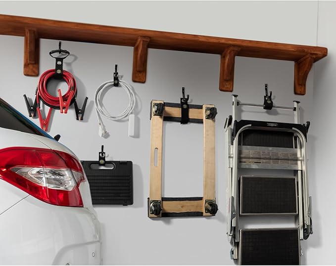 Spartan Power Heavy Duty Storage Straps, 2" X 17" Extension Cord Holder Organizer for Garage Organization and Cable Storage (6 Pack)