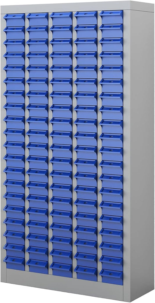 100 Drawer Tool Storage Cabinet with ABS Drawers, Bolt and Nut Organizer Parts Box, Hardware Shelving Unit for Garage and Workshop