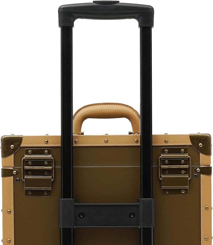 Hair Case,Hair Tool Organiser,Professional Barber Supplies Case,Hairdressing Tool Storage Case,Hair Makeup Salon Organizer with Wheels and Password Locks,Mother's Day Gift (Gold)