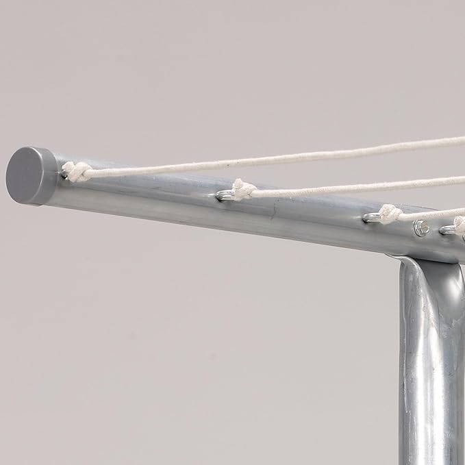 Household Essentials Steel Outdoor Clothesline Single T-Post, Silver
