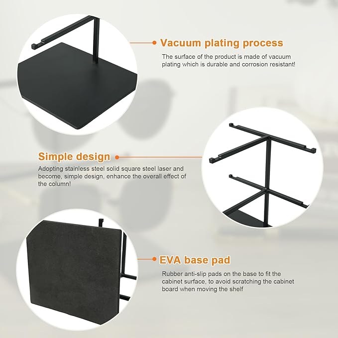 2-Pack Sunglass Display Stand Black Double-Layer Glasses Organizer, Carbon Steel Sunglass Organizer,Suitable for Retail Stores and Home Use Eyeglass Rack (PATENTPENDING)