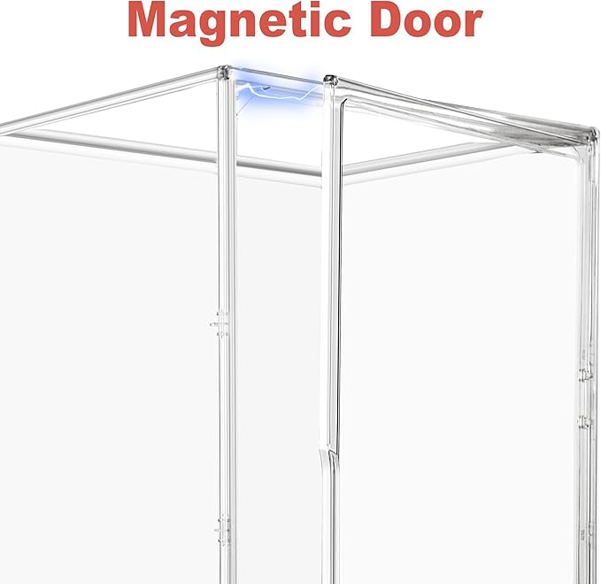 23.6 inch Tall Acrylic Display Case Stackable Boot & Shoe Boxes Thickened Clear Acrylic Display Cases for Collectibles Figures Doll Dustproof Sneakers Helmet Storage Box 13.8'' x 12.2'' x 23.6''