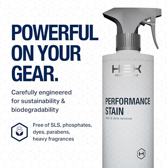 HEX Performance Stain & Stink Remover, Unscented, 22oz - Designed for Activewear, Eco-friendly
