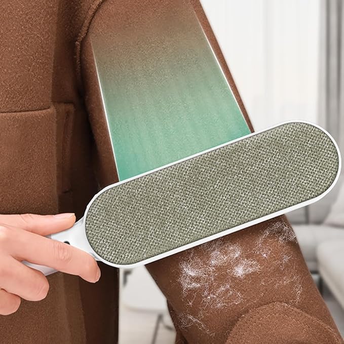 2PCS Lint Brushes for Clothes, Cat Dog Hair Remover for Lundary, Self-Cleaning Lint Remover for Bed Sofa Coat, Best Hair Cleaning Brushes Better Than Lint Roller (Large Pink and Mini Blue)