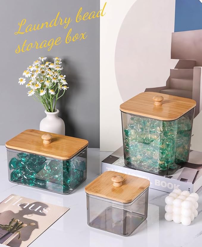 3 Pack Large Laundry Pods Container Laundry Room Organization Containers Storage Dryer Sheet Holder with Lids and Labels for Laundry Pods Laundry Detergent Dry Sheet Organizing