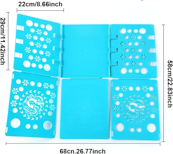 Shirt Folding Board T Shirts Clothes Folder Plastic Laundry Folders Folding Boards Helper Tool for Adults and Children (White)
